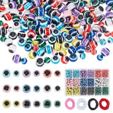 Evil Eye Resin Beads Mixed Round Spacer Bead with Elastic Cord