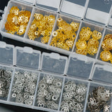 Filigree Flower Beads End Caps Jewelry Making Kit Set