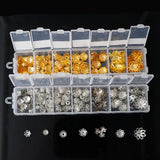 Filigree Flower Beads End Caps Jewelry Making Kit Set