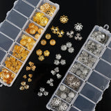 Filigree Flower Beads End Caps Jewelry Making Kit Set
