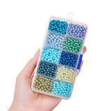 Glass Pearlized Round Ball Glass Pearl Beads 4-10mm Jewelry Making Crafts
