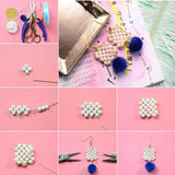 Glass Pearlized Round Ball Glass Pearl Beads 4-10mm Jewelry Making Crafts