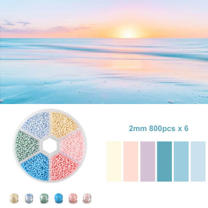 Glass Seed Beads Czech Charm Spacer Kit DIY Jewelry Making Supplies