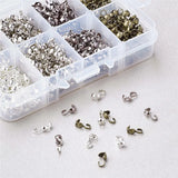 Iron Clamshell Bead Tips for Jewelry Making DIY 9x3mm