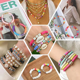 Polymer Clay Acrylic Jewelry Making Kit for DIY Bracelets & Necklaces