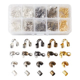 Mixed Brass Crimp Beads and Covers for Jewelry Making