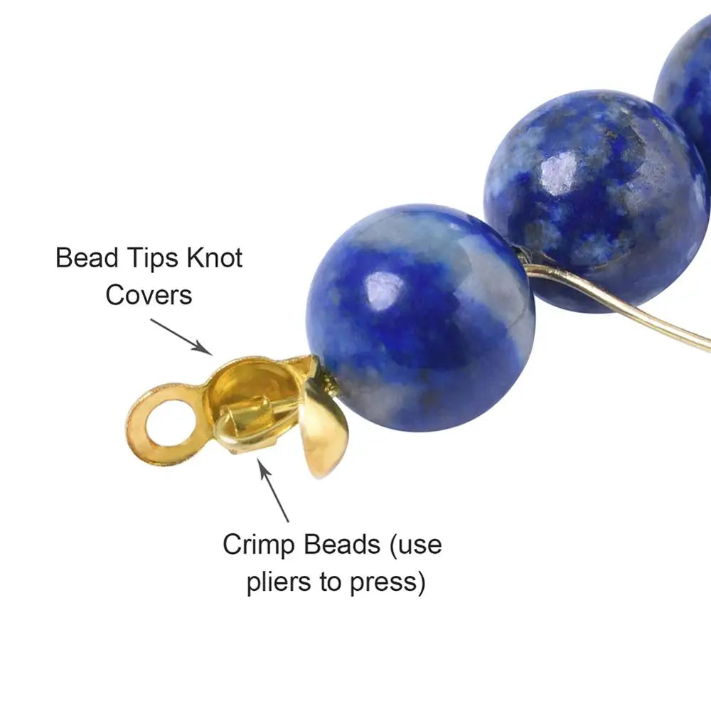 Mixed Brass Crimp Beads and Covers for Jewelry Making
