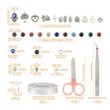 Mixed Gemstone Lampwork Beads DIY Kit