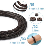 Natural Coconut Beads Flat Round Spacer 5mm 8mm 10mm