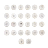 Natural Freshwater Shell Charms Flat Round Charms Beads for DIY Crafts