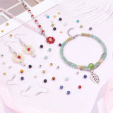 Stone Beads Jewelry Making Kit with Metal Findings and Elastic Thread