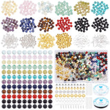 Stone Beads Jewelry Making Kit with Metal Findings and Elastic Thread