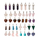 Mixed Stone Pendants Charms for DIY Necklace Bracelet