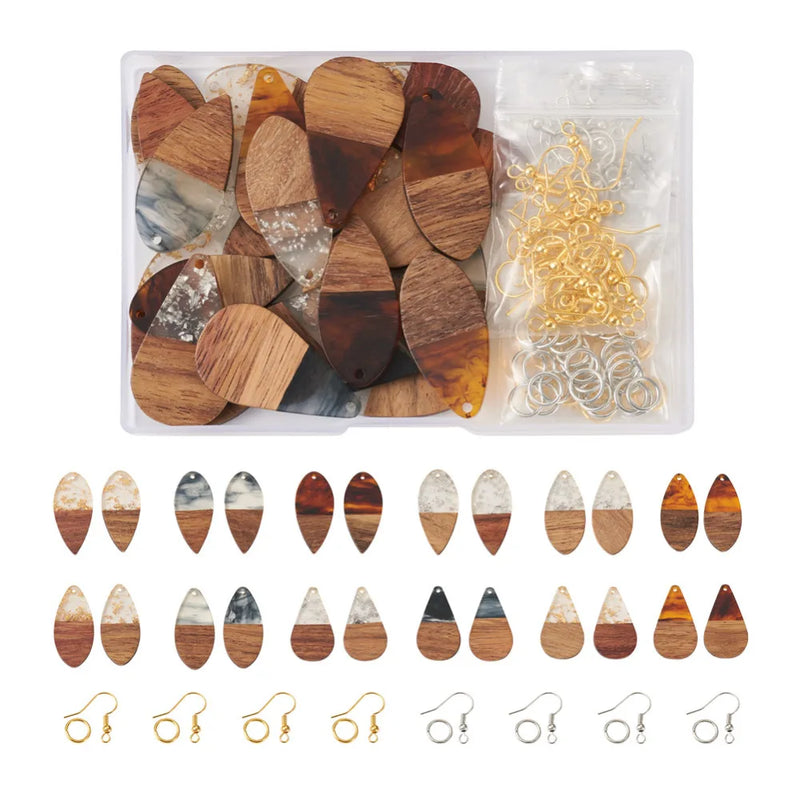 Resin & Walnut Wood Earring Making Kit
