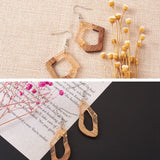 Resin & Walnut Wood Pendants for Earrings Making Kit