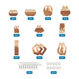 Resin & Walnut Wood Pendants for Earrings Making Kit
