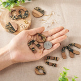 Resin Wood Earring Pendants Foil Teardrop Charms DIY Kit