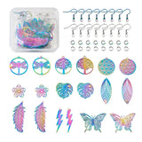 Stainless Steel Filigree Pendants Earring Making Kit