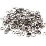 Stainless Steel Lobster Clasp Jump Rings Silver for DIY Bracelets