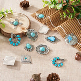 Synthetic Turquoise Stone Pendants for DIY Jewelry Making