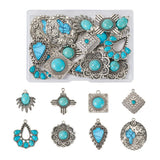 Synthetic Turquoise Stone Pendants for DIY Jewelry Making