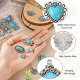 Synthetic Turquoise Stone Pendants for DIY Jewelry Making