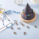 Tibetan Style Alloy Hand Pendants with Evil Eye Lampwork Bead Charms