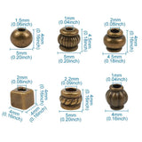 Tibetan Style Bead Spacers Mixed Shapes Antique Bronze Bead Charms