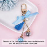 Glass Globe Pendant Charms with Glitter Sequins Inside for Jewelry Making