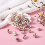 Glass Globe Pendant Charms with Glitter Sequins Inside for Jewelry Making