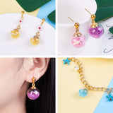 Glass Globe Pendant Charms with Glitter Sequins Inside for Jewelry Making