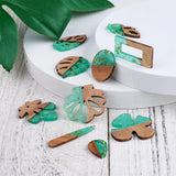 Geometric Leaf Charms Women Dangle Earrings Necklace Vintage Jewelry DIY