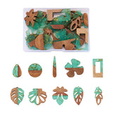 Geometric Leaf Charms Women Dangle Earrings Necklace Vintage Jewelry DIY