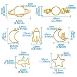 Matte Alloy Bezel Pendants DIY UV Resin Jewelry Mixed Shapes