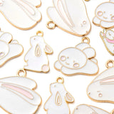 Zinc Alloy Enamel Pendants Bunny 3D Umbrella Eiffel Tower Charms