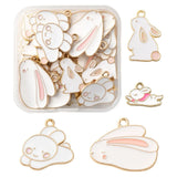 Zinc Alloy Enamel Pendants Bunny 3D Umbrella Eiffel Tower Charms