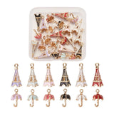 Zinc Alloy Enamel Pendants Bunny 3D Umbrella Eiffel Tower Charms