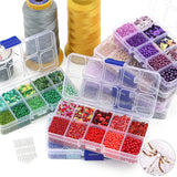 Glass Seed Beads & Sequin Set for DIY Jewelry Making, Bag Shoes Garments