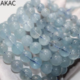 Natural Aquamarine Beads Bracelet 100% Approx 11+-0.3mm