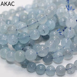 Natural Aquamarine Beads Bracelet 100% Approx 11+-0.3mm