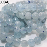 Natural Aquamarine Beads Bracelet 100% Approx 11+-0.3mm