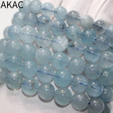 Natural Aquamarine Beads Bracelet 100% Approx 11+-0.3mm