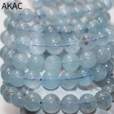 Natural Aquamarine Beads Bracelet 100% Approx 11+-0.3mm