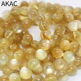 Golden Lepidolite Bead Bracelet 8mm Natural Stone