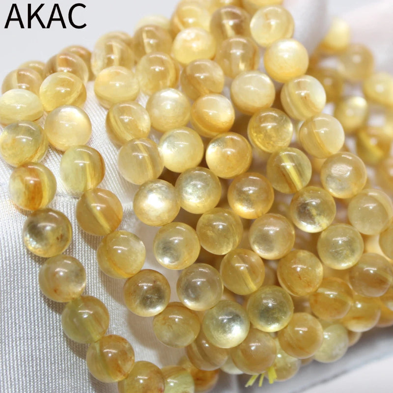 Golden Lepidolite Bead Bracelet 8mm Natural Stone