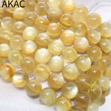 Golden Lepidolite Bead Bracelet 8mm Natural Stone