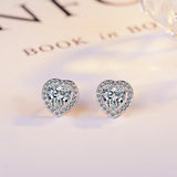 1CT 2CT Moissanite Diamond Ear Studs Earring Sterling Silver