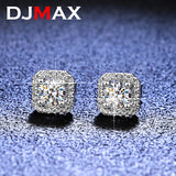1CT 2CT Moissanite Diamond Ear Studs Earring Pass Diamond Test
