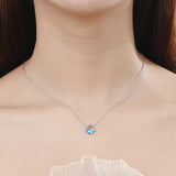 D Real Moissanite Pendant Necklace Lab Diamond S925 Sterling Silver Fine Jewelry