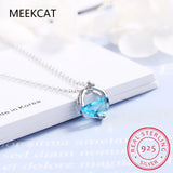D Real Moissanite Pendant Necklace Lab Diamond S925 Sterling Silver Fine Jewelry